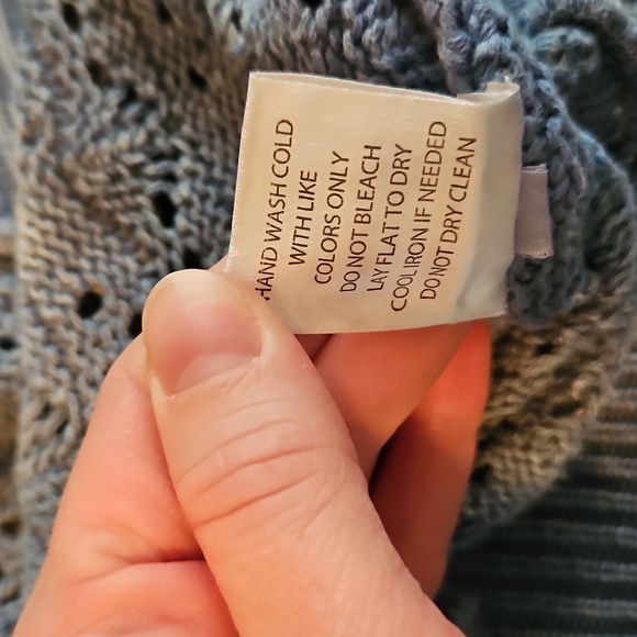 💙 Altar'd State | Pieced Jenna Knit Pullover| W Sz S| Blue, Free People Vibes - Picture 9 of 9